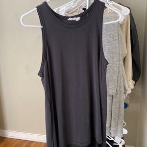 Dark Gray High Neck Tank